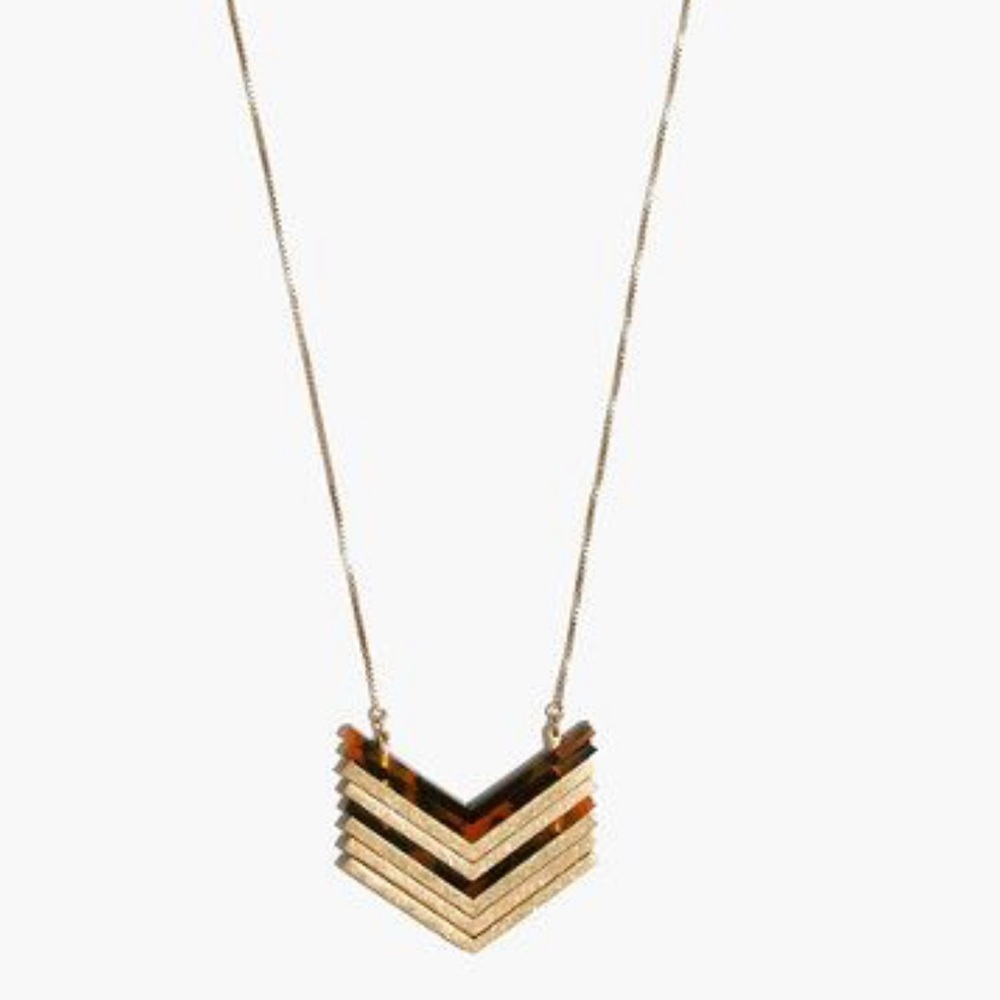 Madewell Arrowstack Necklace - resin + metal